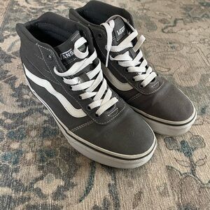 Vans Charcoal and White High-Top Sneakers